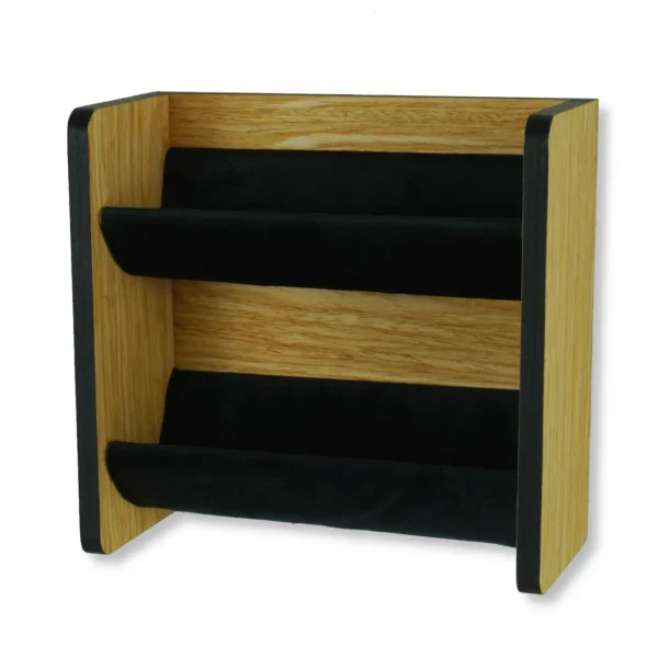 Brillenregal für die Wand aus Holz mit Filzeinlage Eiche